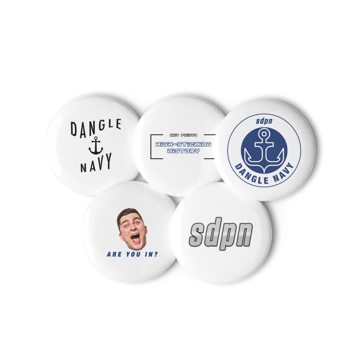 sdpn Dangle Navy Pin Collection
