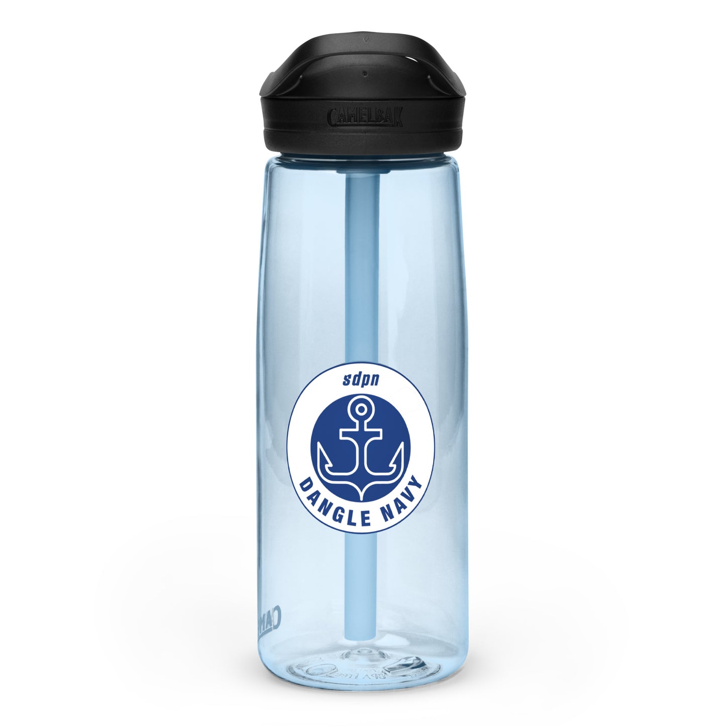 Dangle Navy Logo Water Bottle