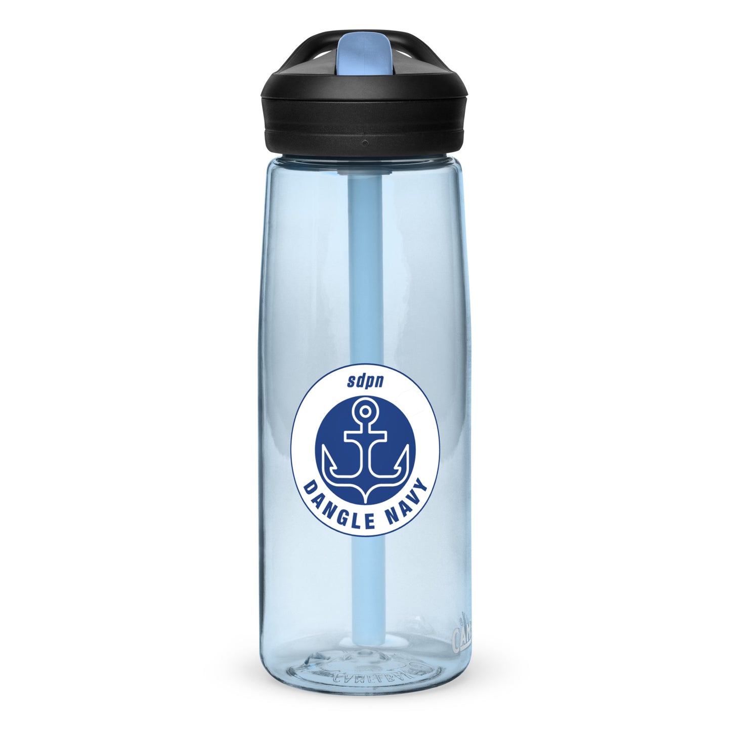 Dangle Navy Logo Water Bottle