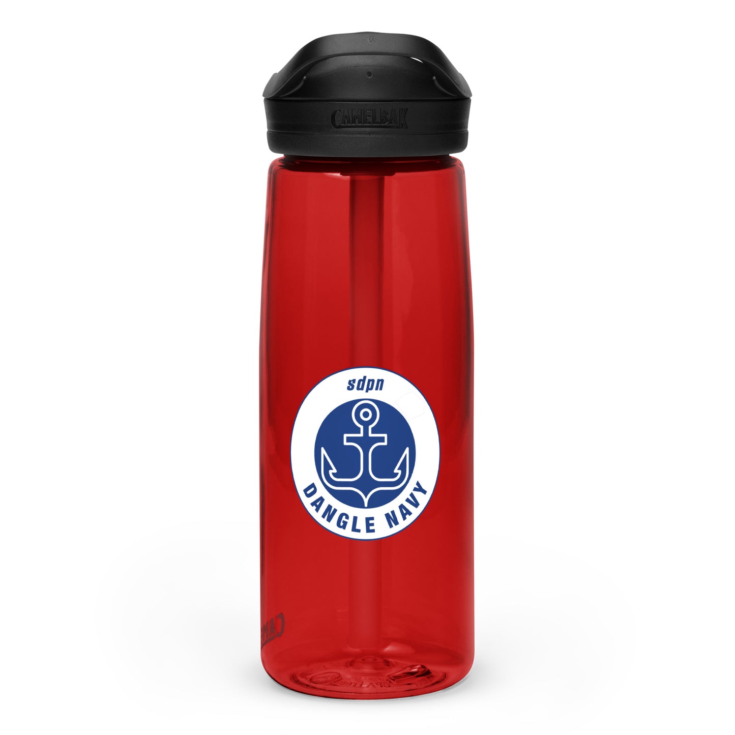 Dangle Navy Logo Water Bottle