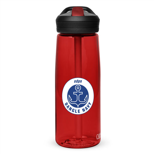 Dangle Navy Logo Water Bottle