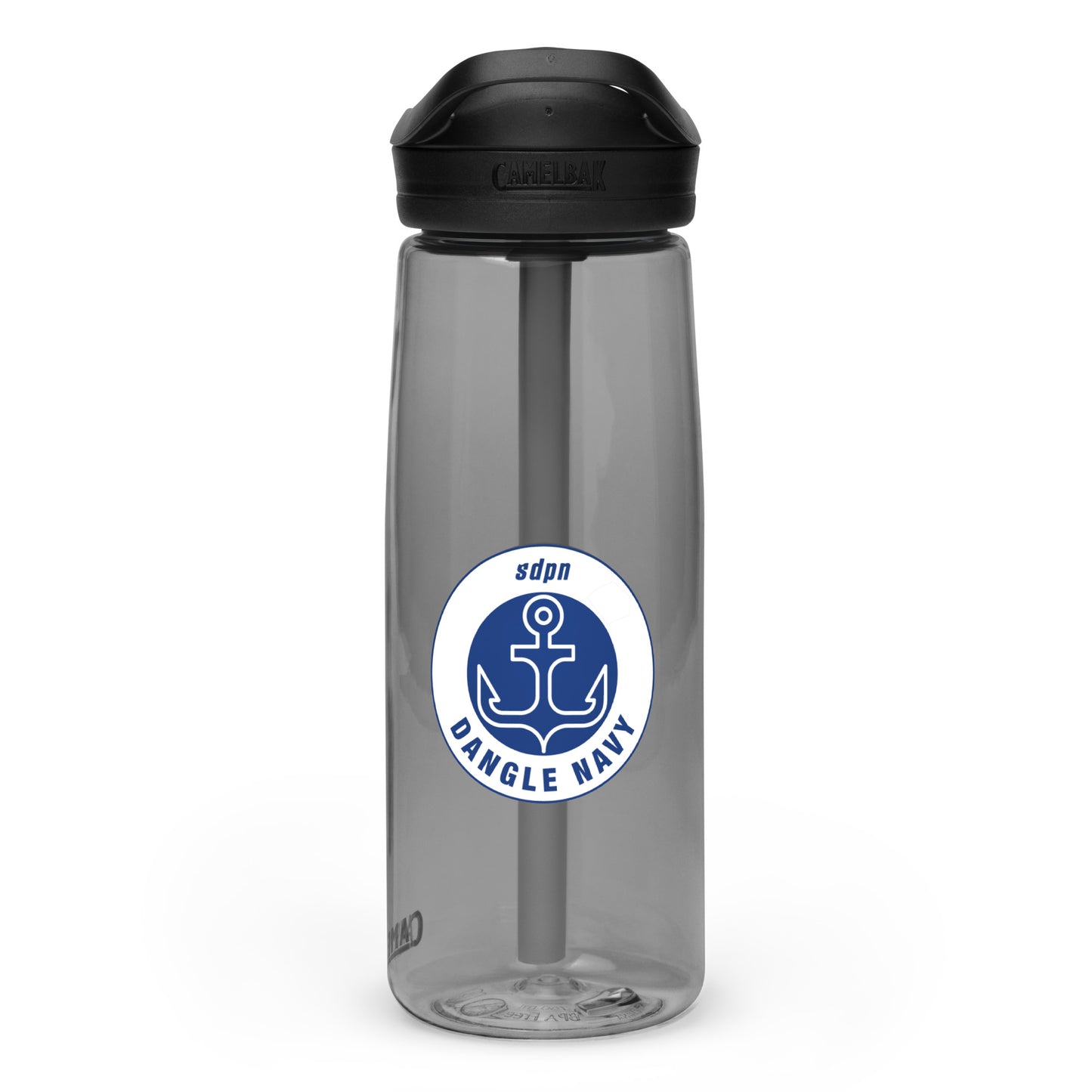 Dangle Navy Logo Water Bottle