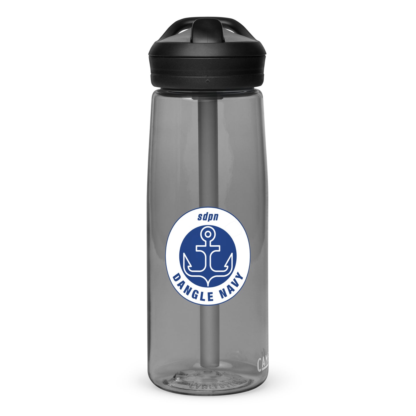 Dangle Navy Logo Water Bottle