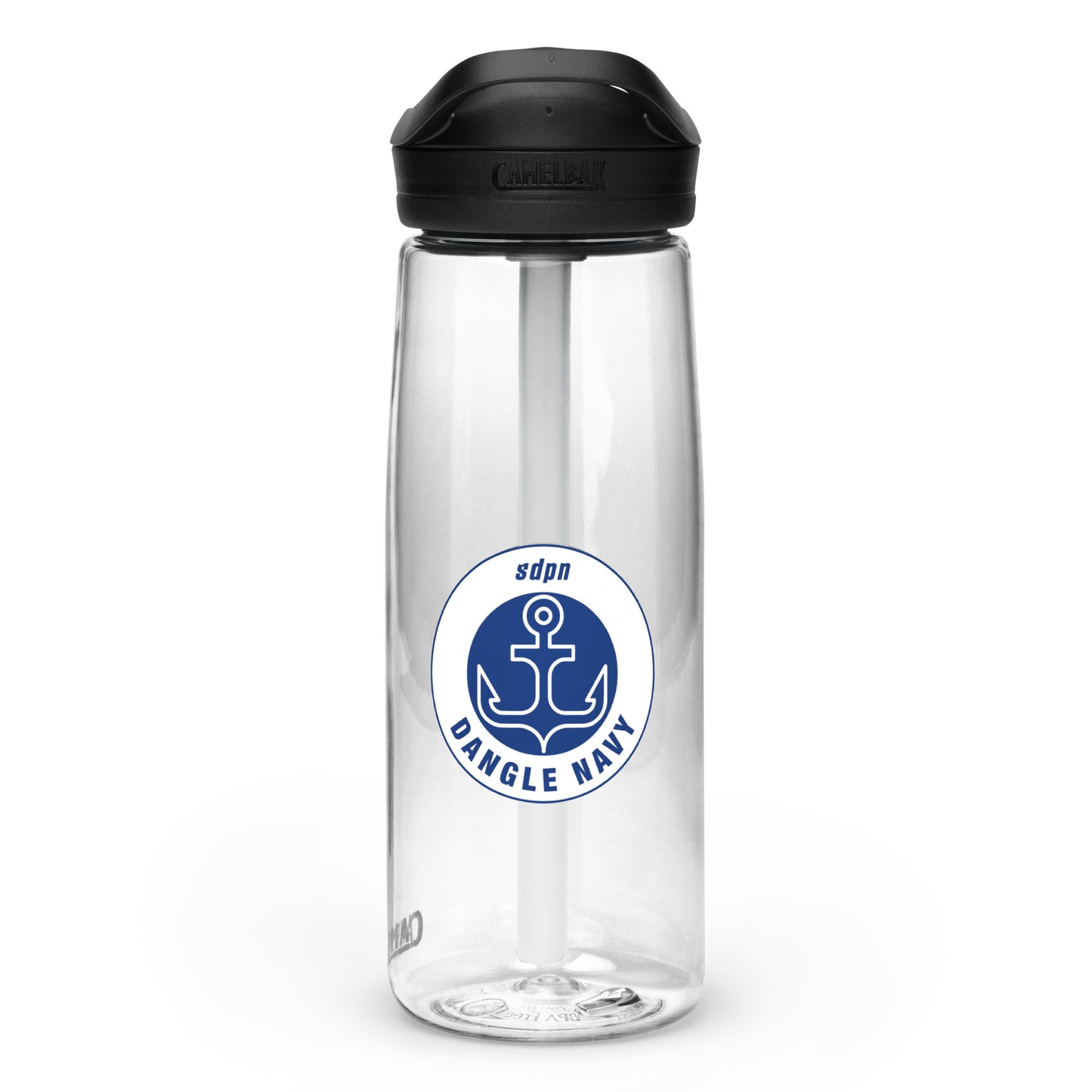 Dangle Navy Logo Water Bottle