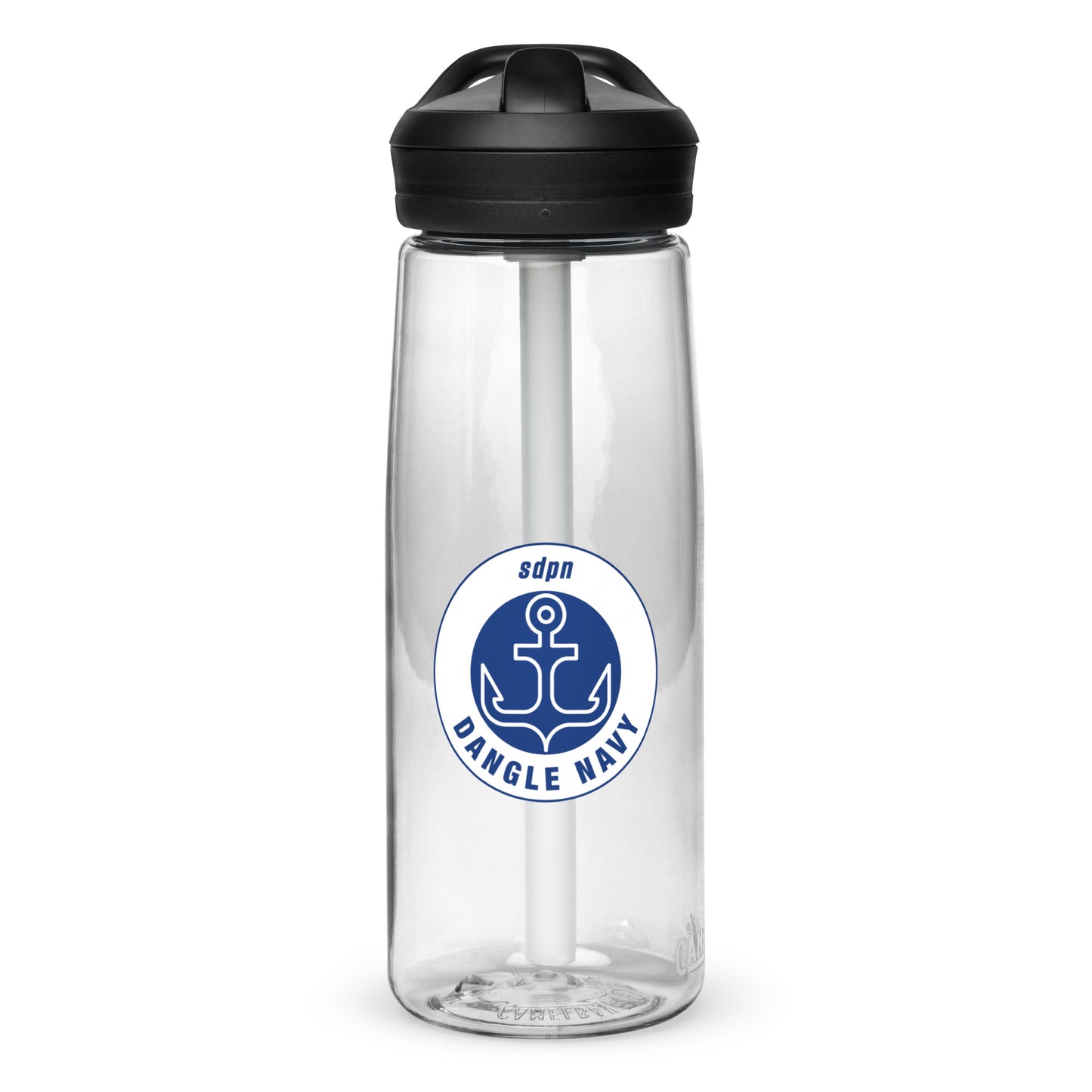 Dangle Navy Logo Water Bottle