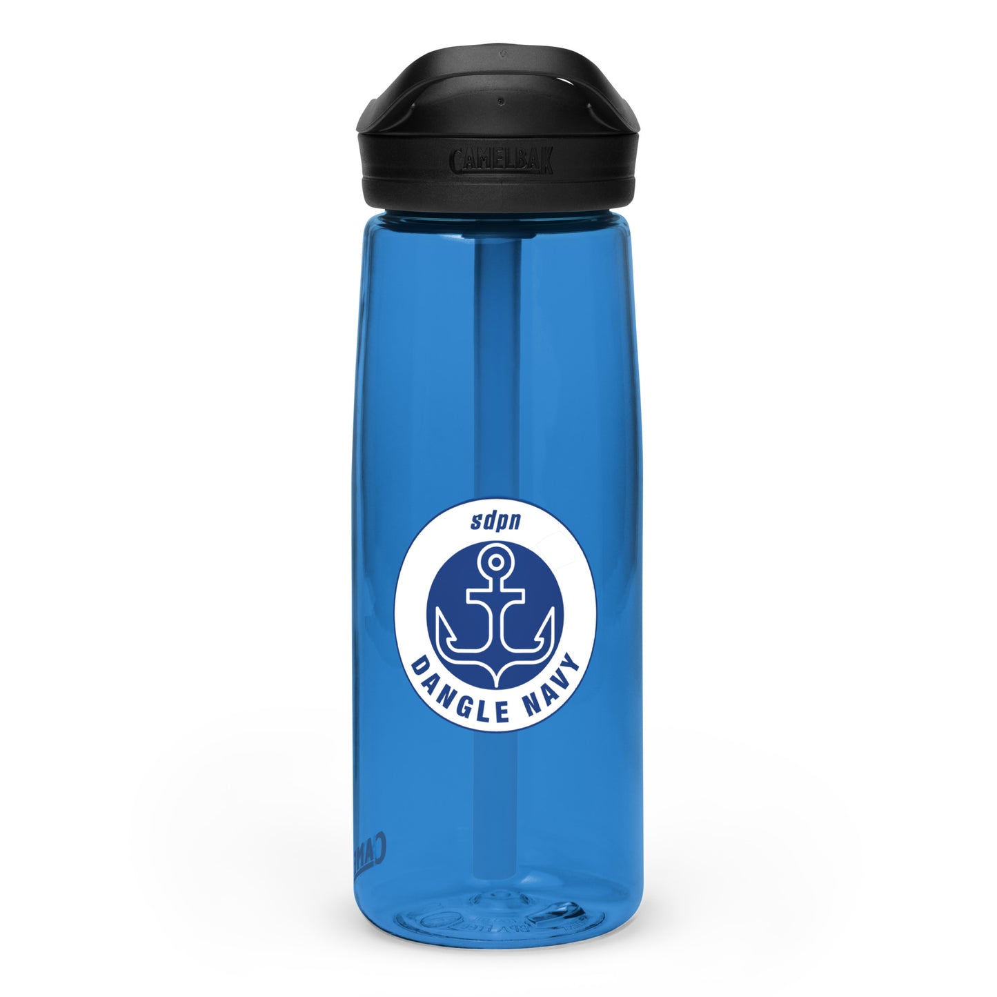 Dangle Navy Logo Water Bottle