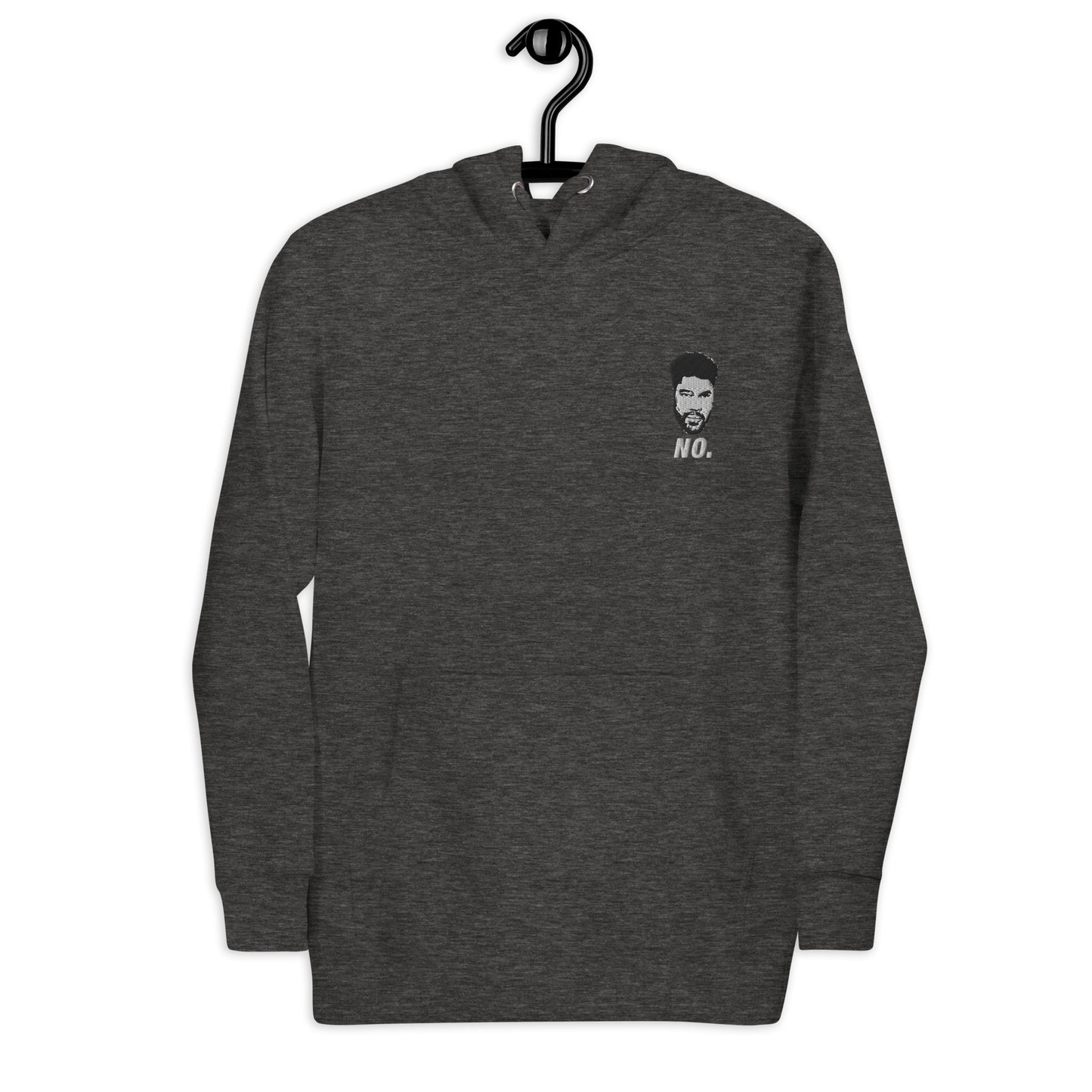 "No" Embroidered Hoodie