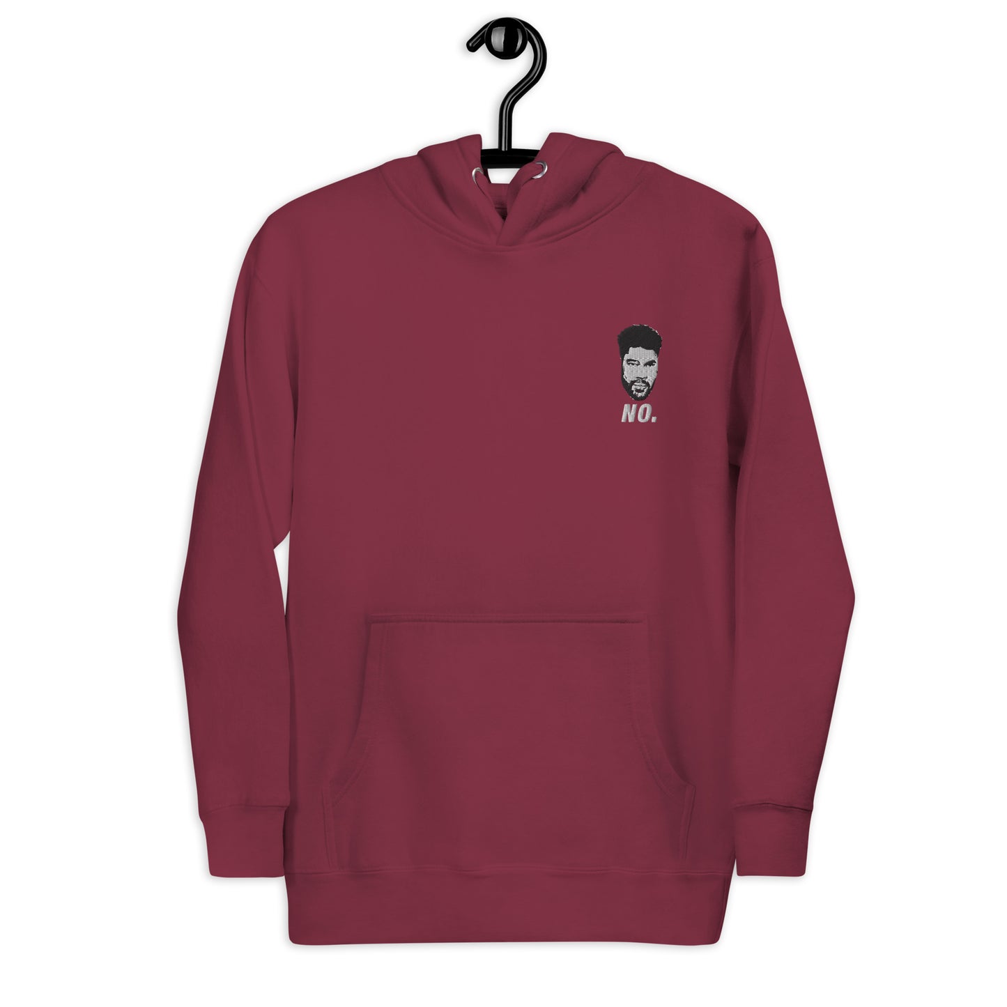 "No" Embroidered Hoodie