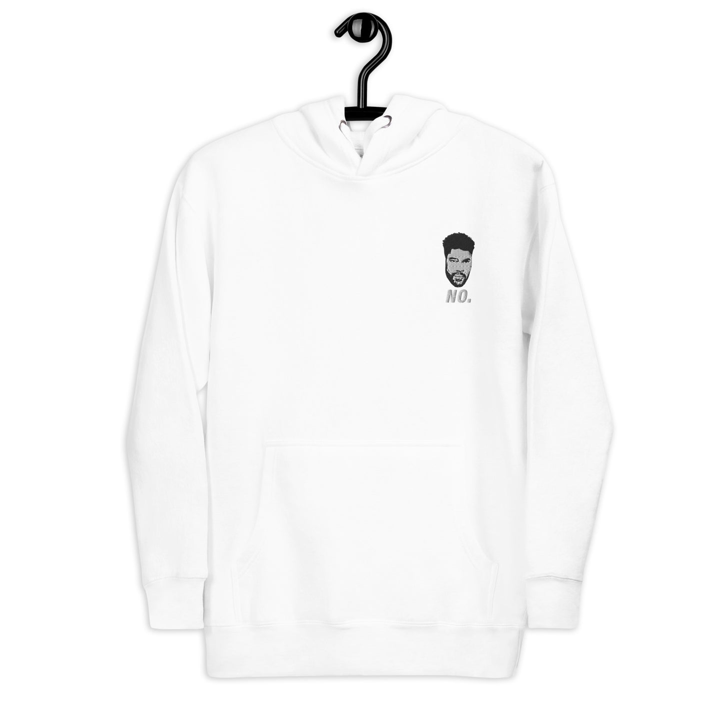 "No" Embroidered Hoodie