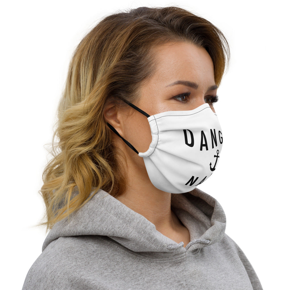 Dangle Navy Face Mask