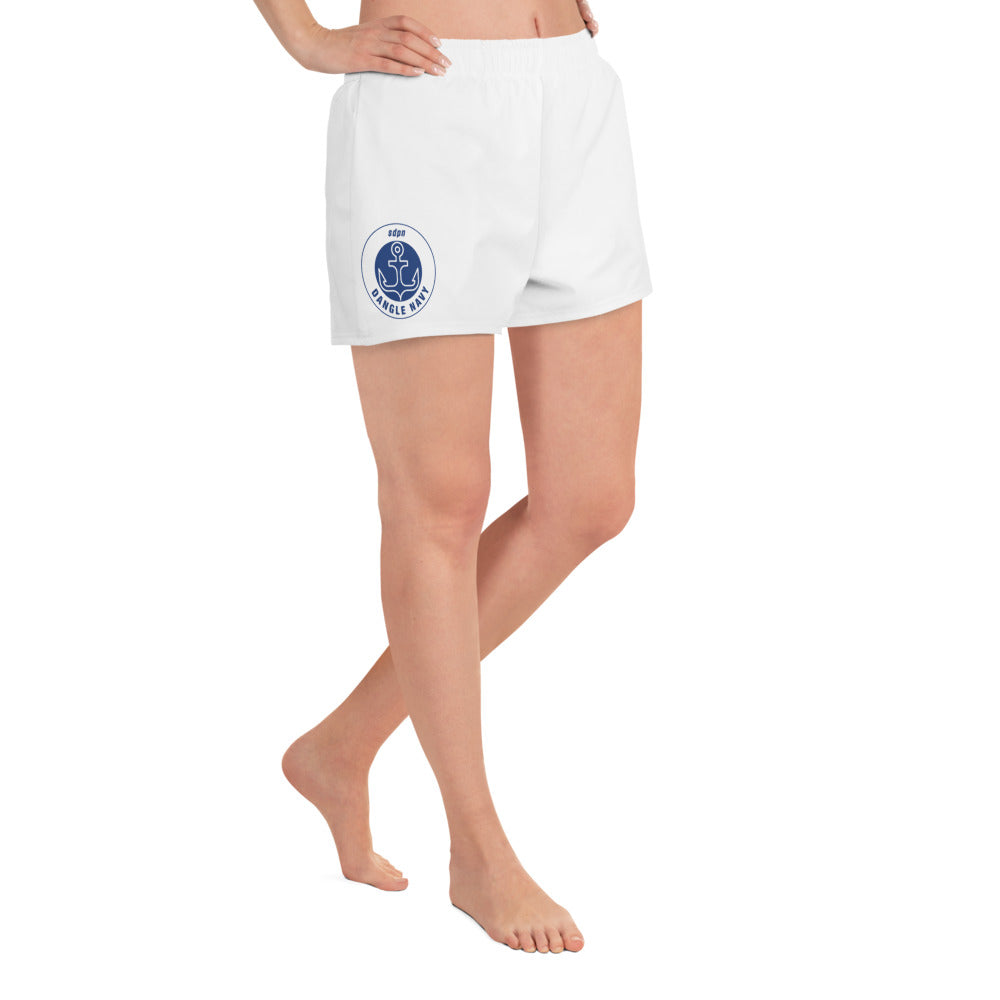 Dangle Navy Logo Women's Athletic Short Shorts