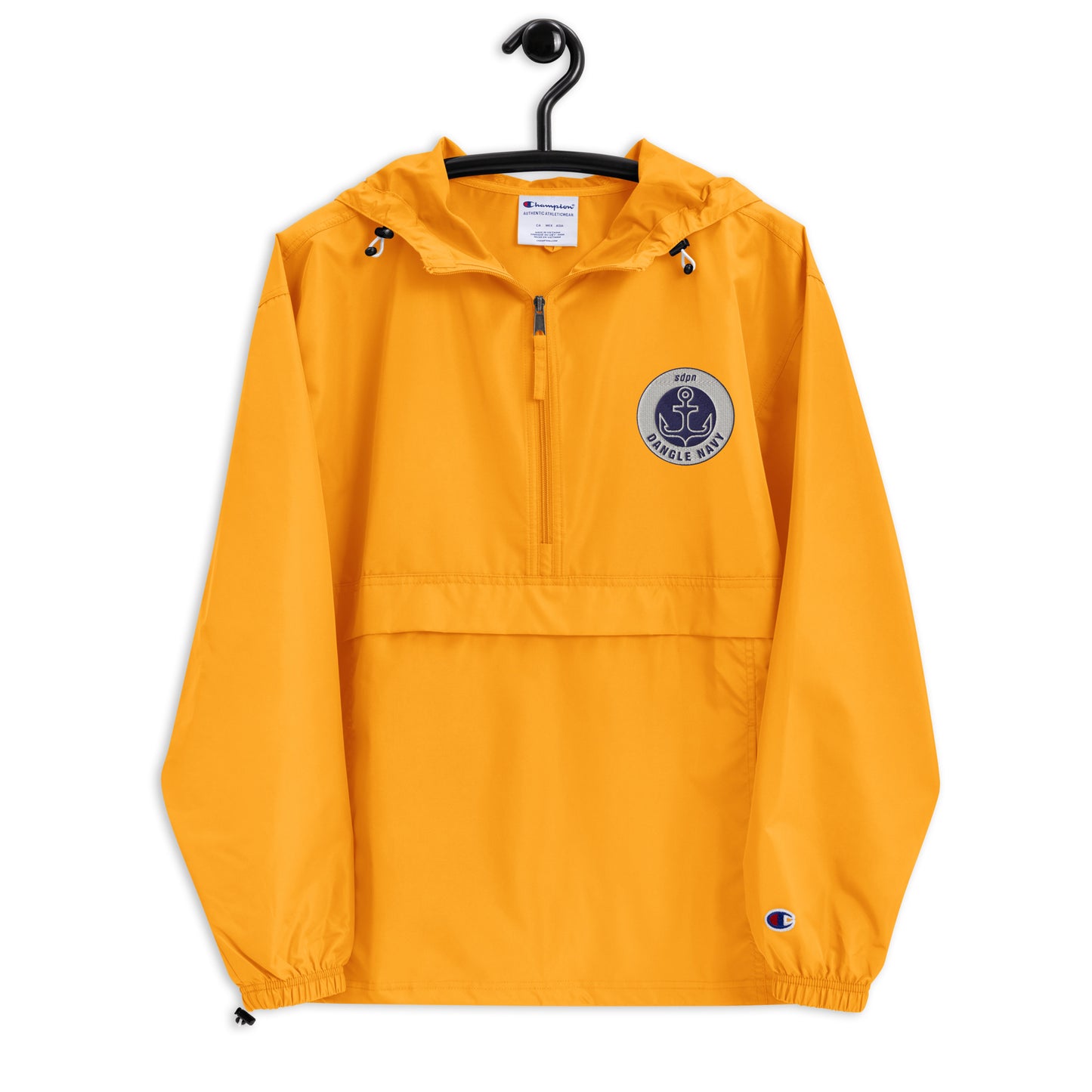 Dangle Navy Logo Embroidered Champion Packable Jacket