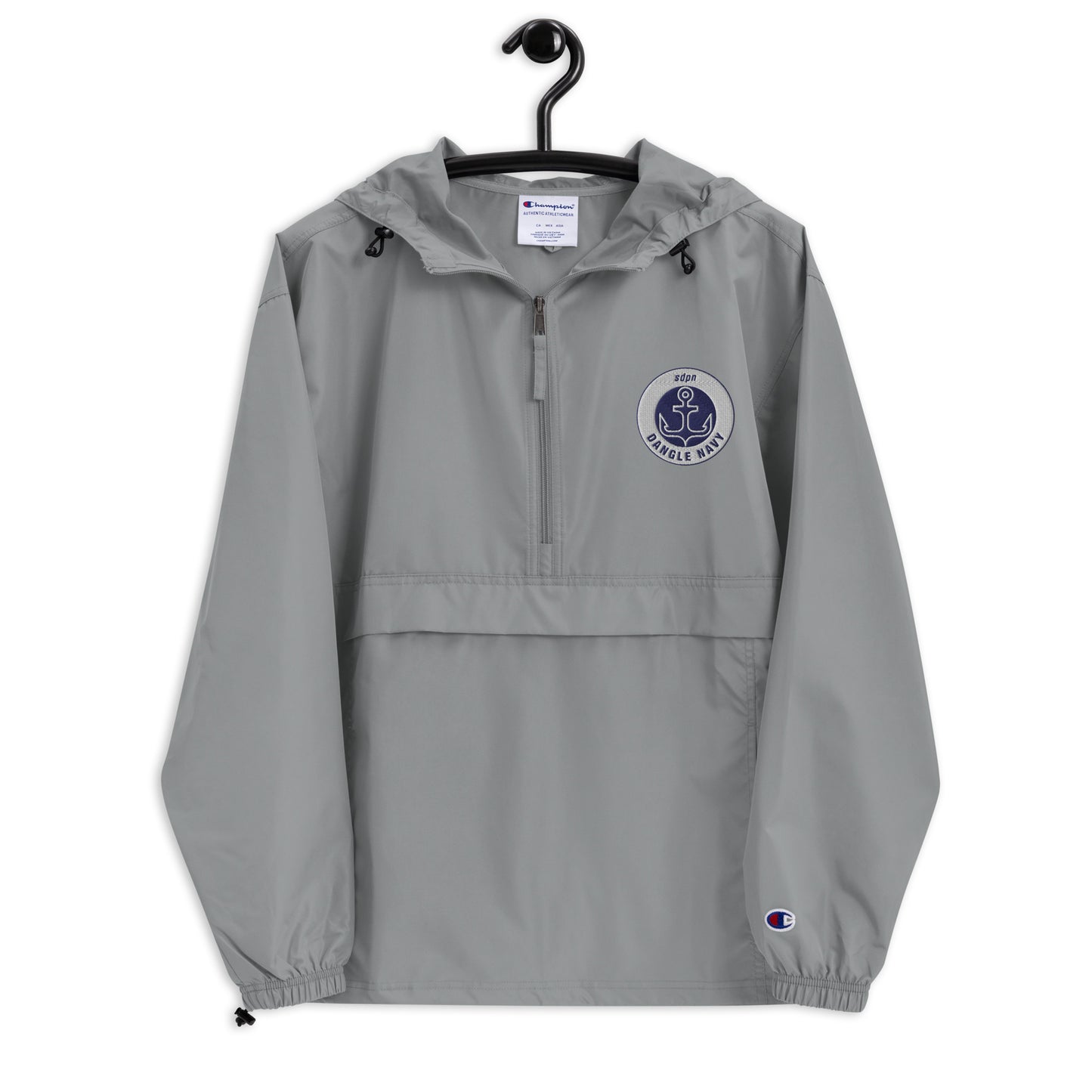 Dangle Navy Logo Embroidered Champion Packable Jacket