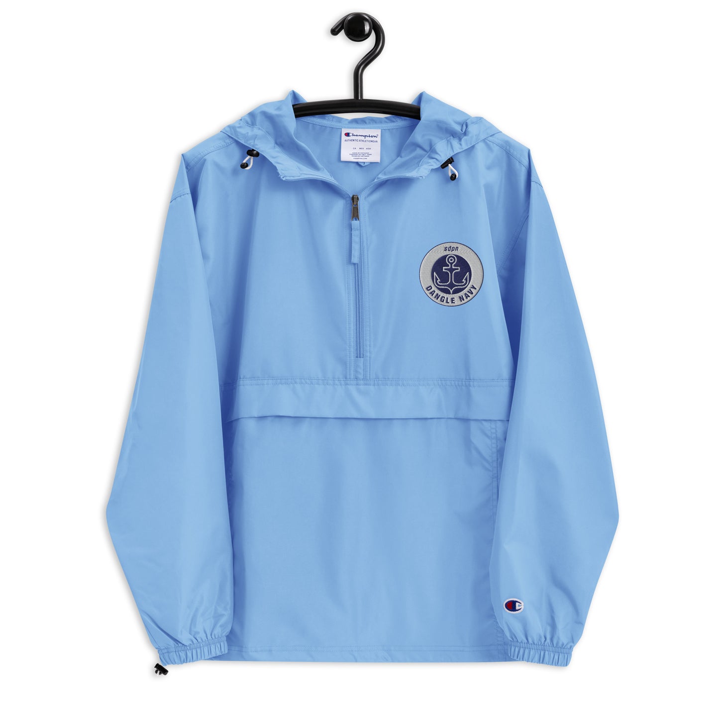 Dangle Navy Logo Embroidered Champion Packable Jacket