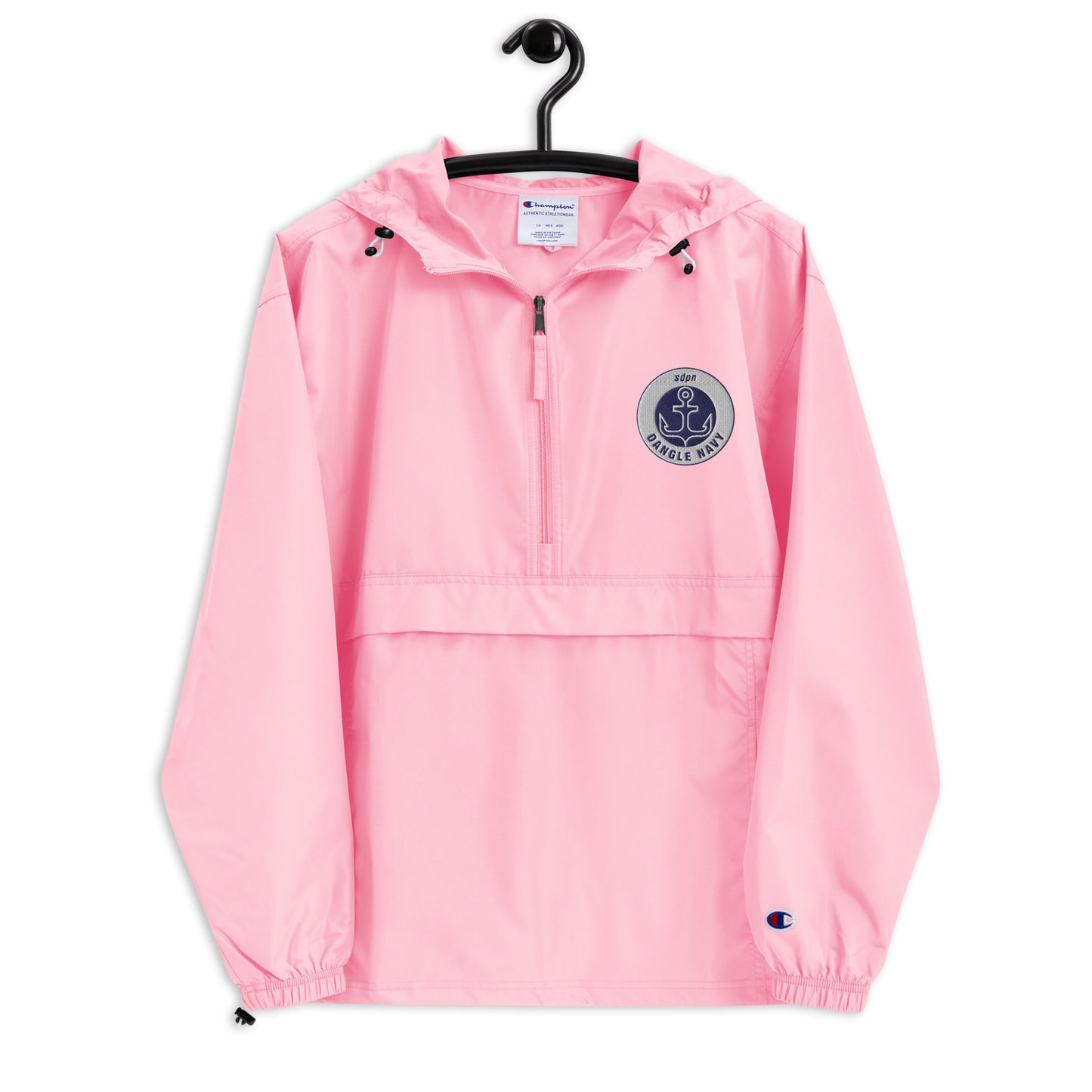 Dangle Navy Logo Embroidered Champion Packable Jacket