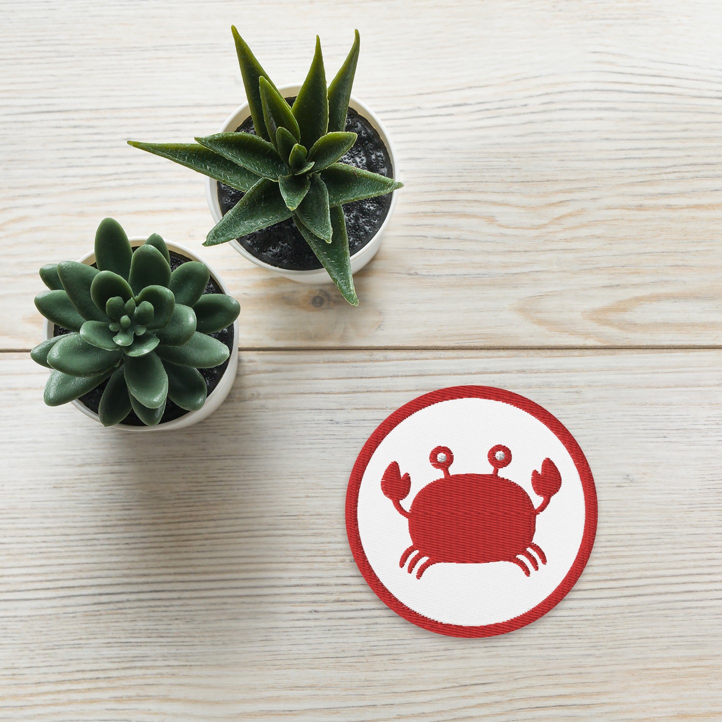 Crab People Embroidered Patch