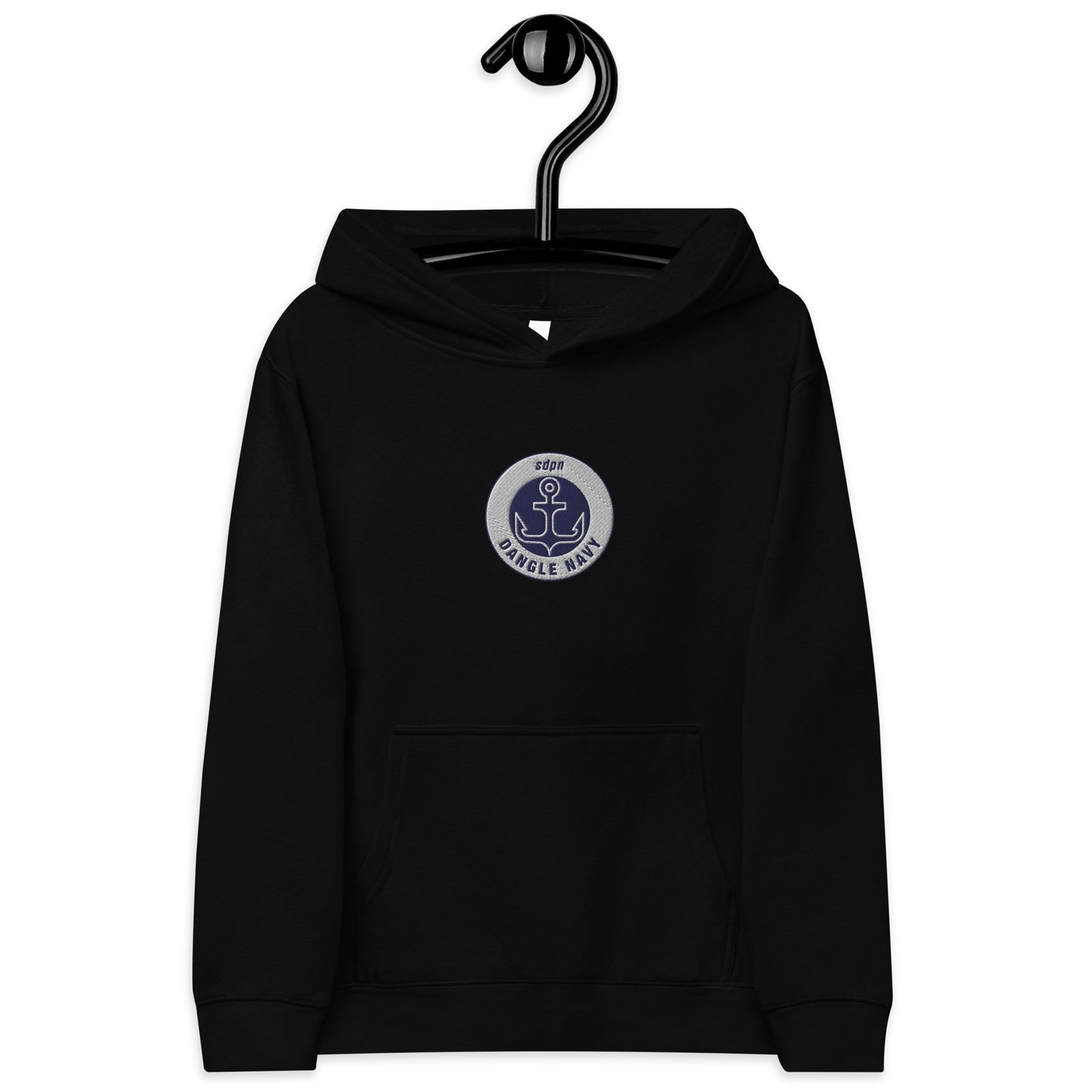 Dangle Navy Logo Kids Fleece Hoodie