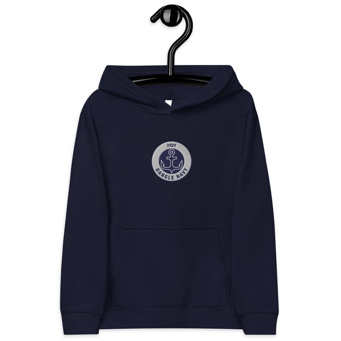 Dangle Navy Logo Kids Fleece Hoodie