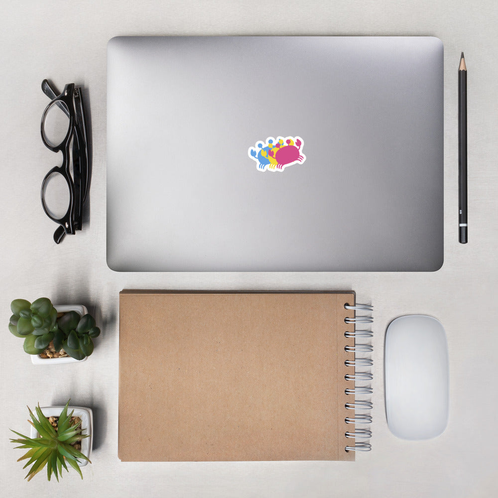 Crab People Pansexual Flag Sticker