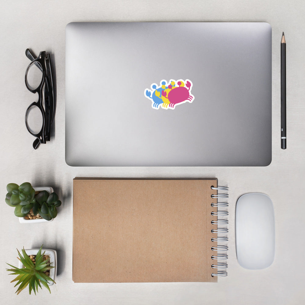 Crab People Pansexual Flag Sticker