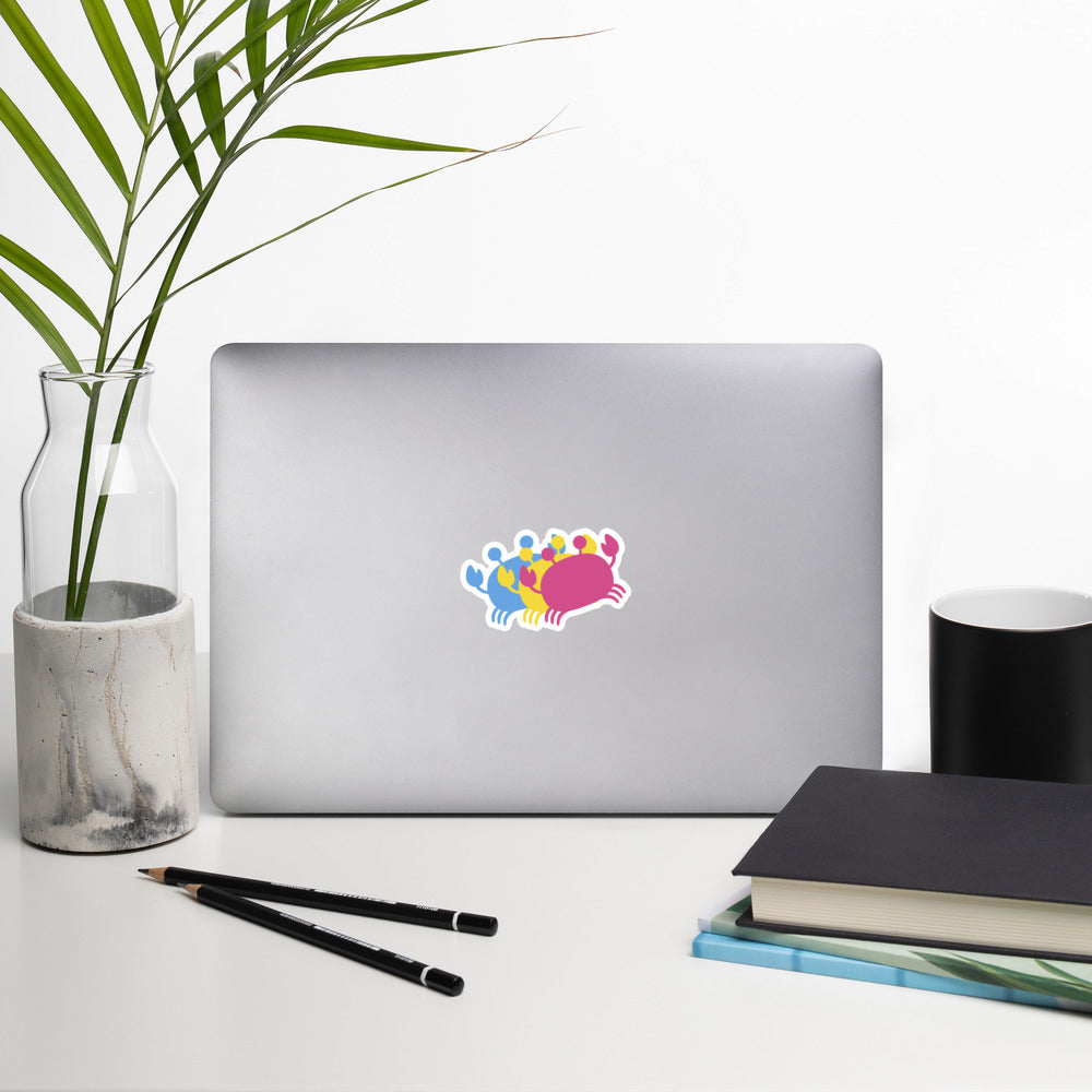 Crab People Pansexual Flag Sticker