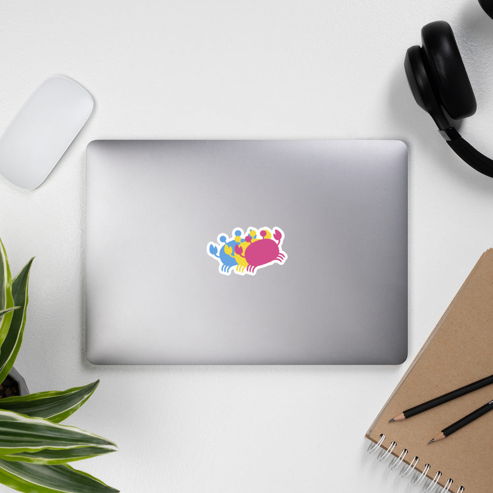 Crab People Pansexual Flag Sticker