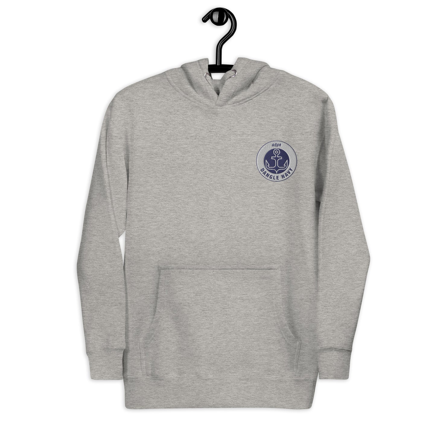 Dangle Navy Logo Embroidered Hoodie