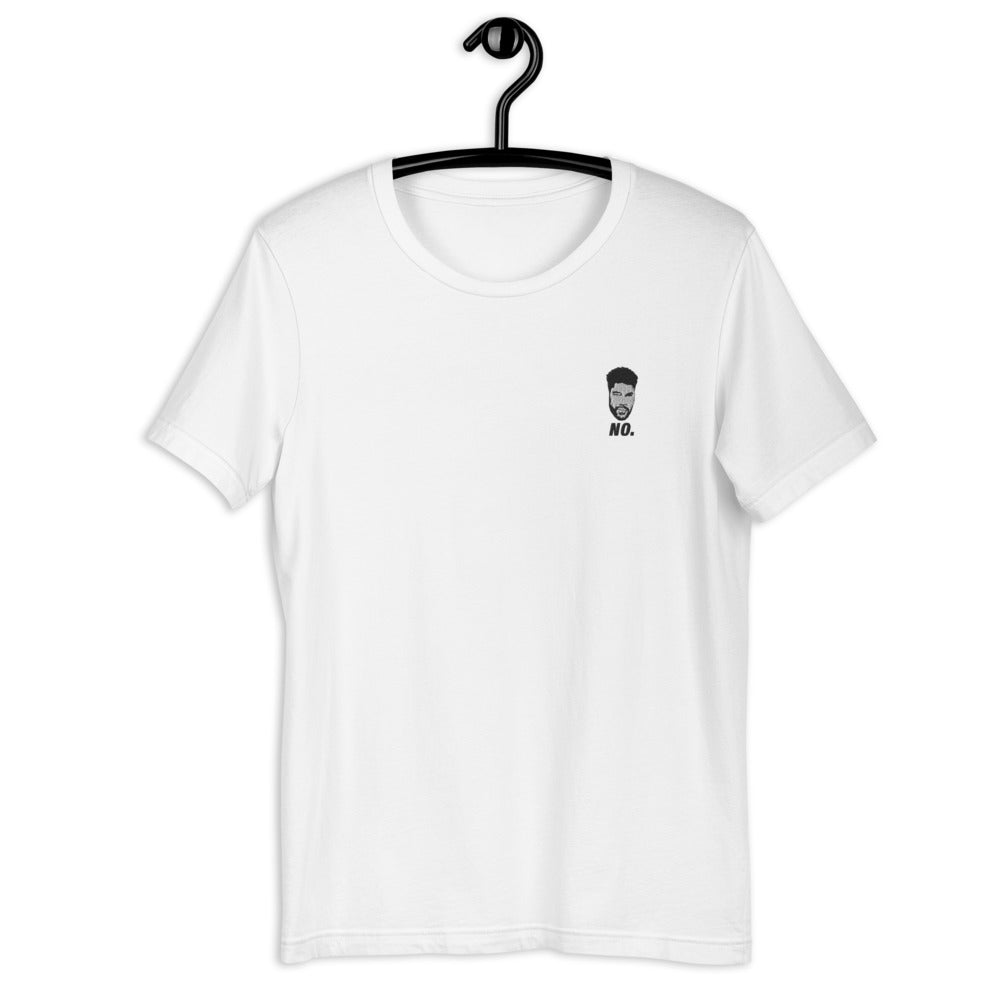 "No" Embroidered T-Shirt