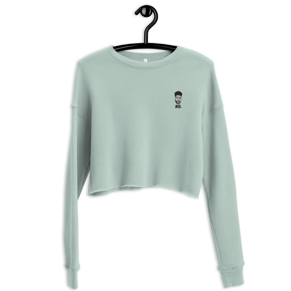 "No" Fleece Crop Sweatshirt