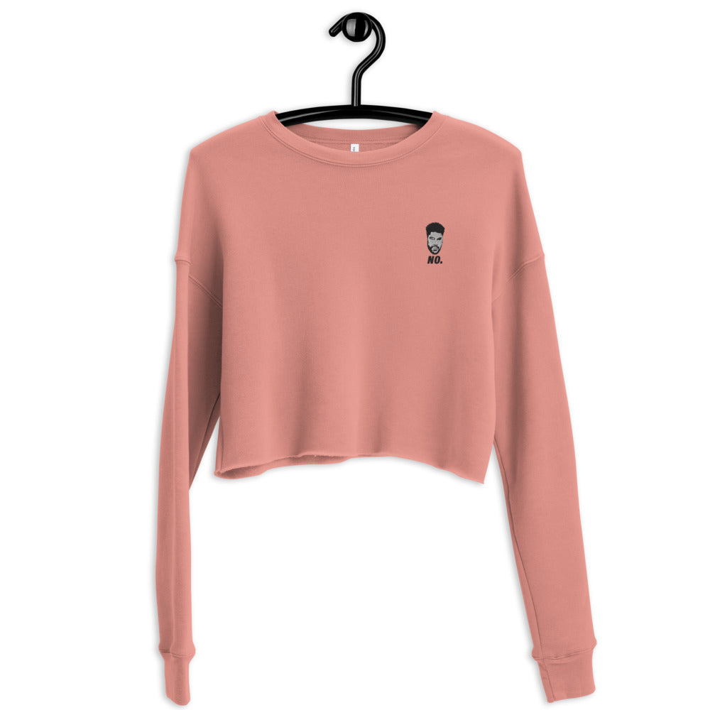 "No" Fleece Crop Sweatshirt