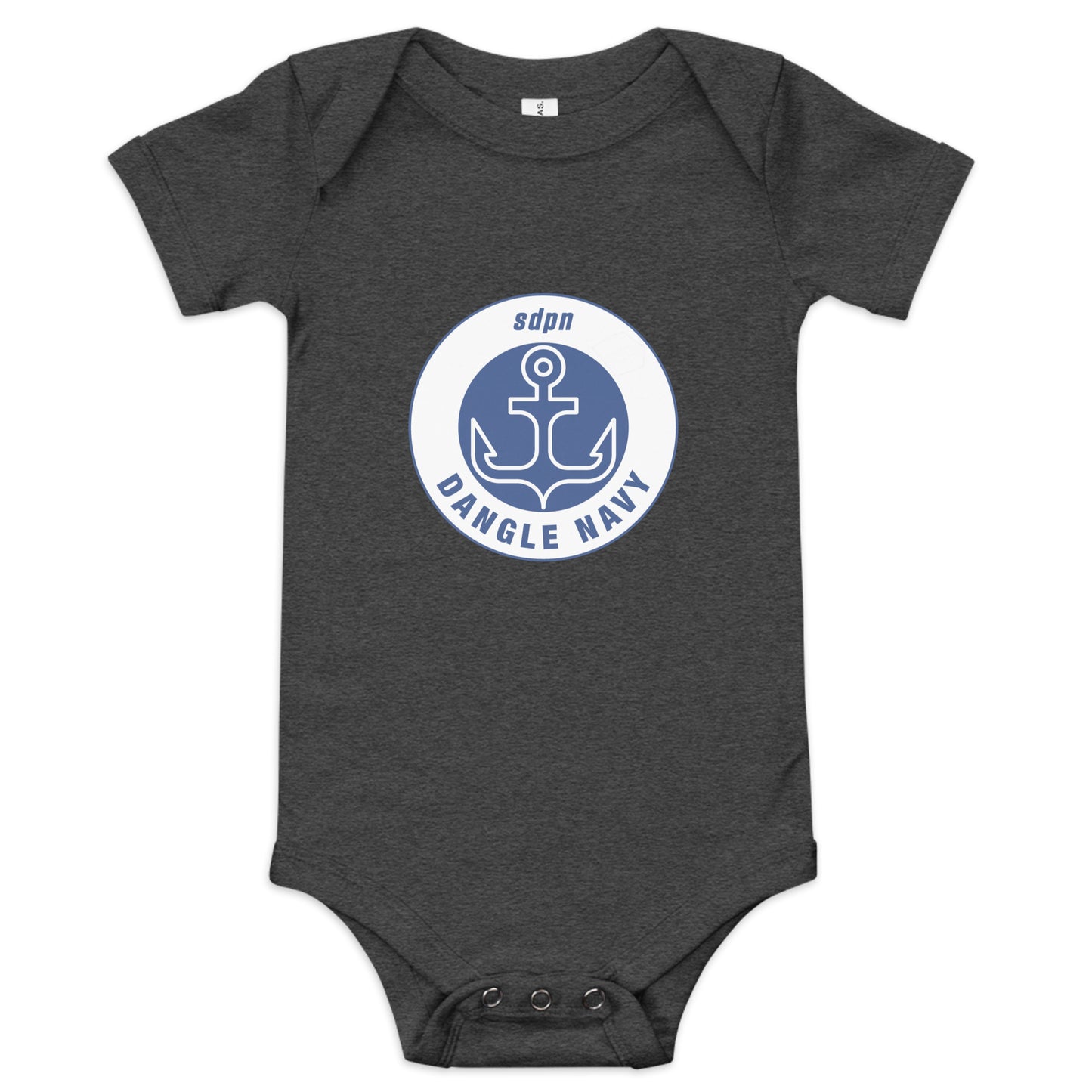 Dangle Navy Baby Short Sleeve One Piece