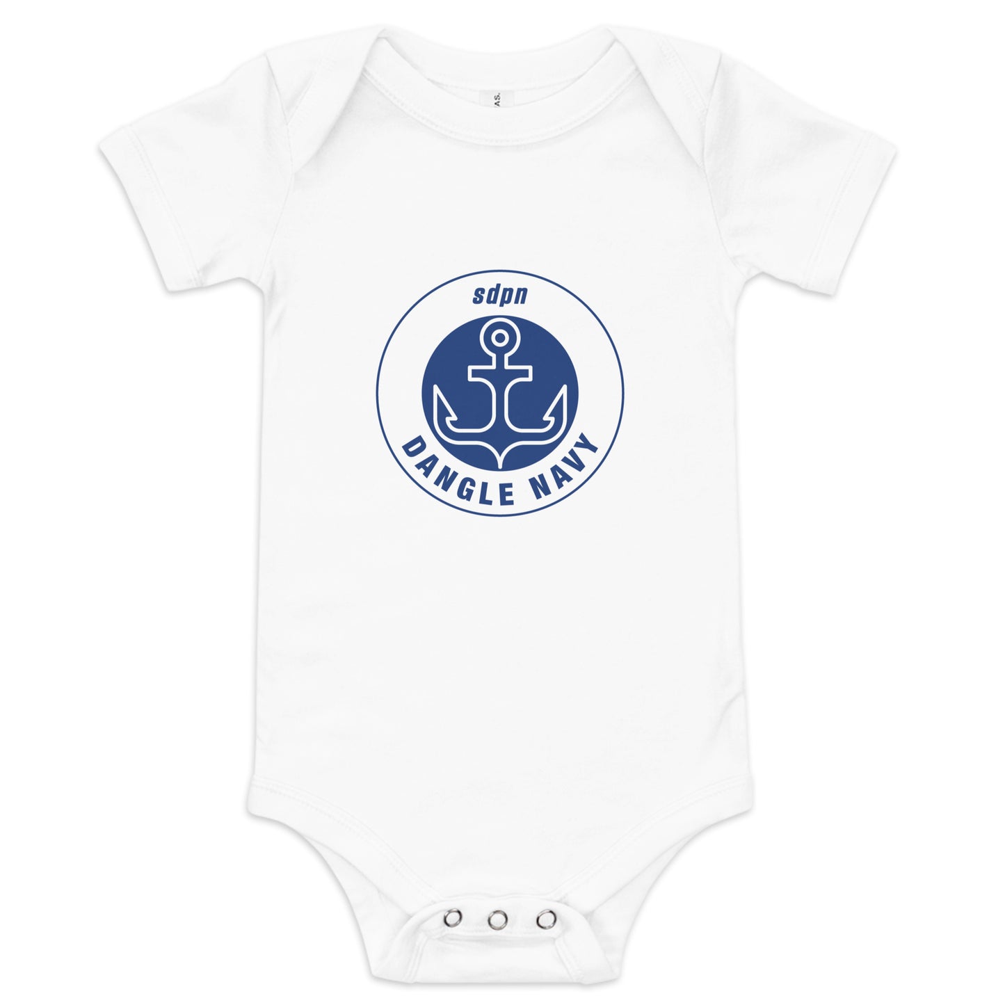 Dangle Navy Baby Short Sleeve One Piece