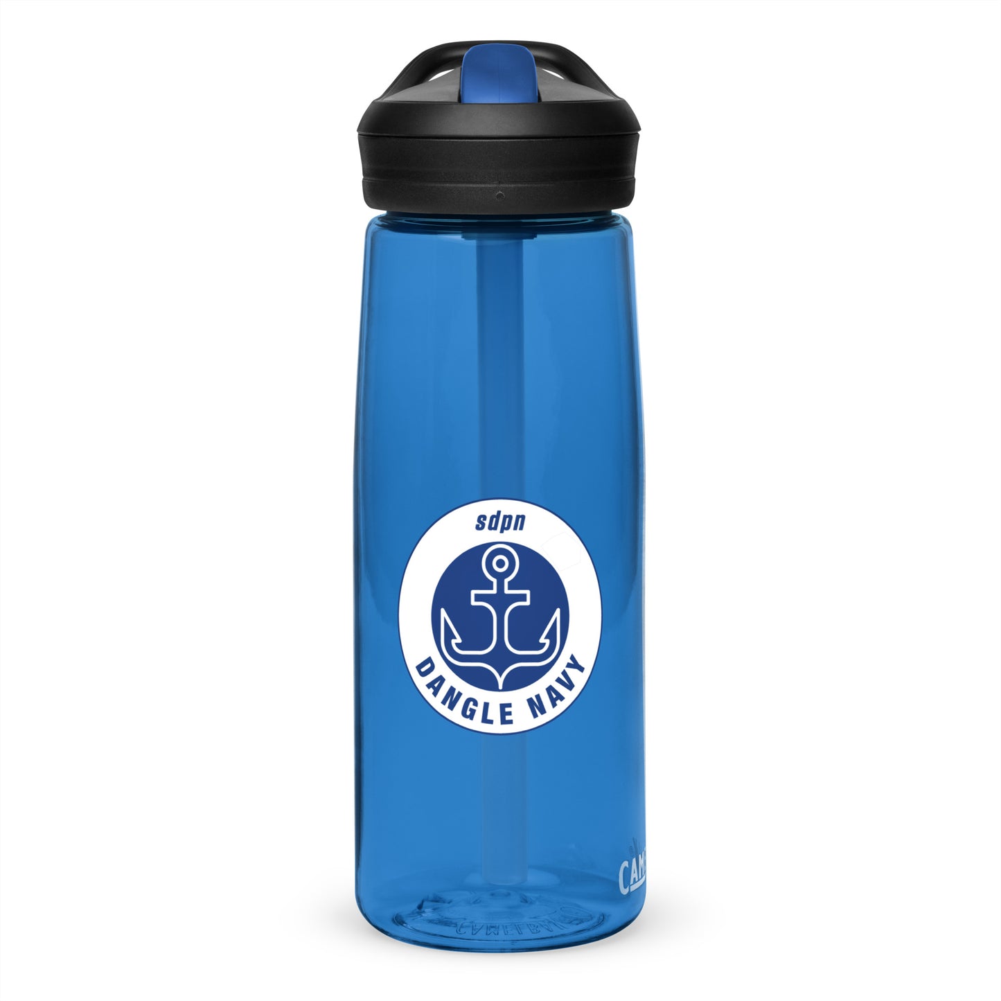 Dangle Navy Logo Water Bottle