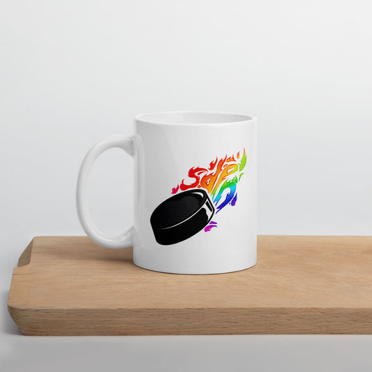 Pride Merch Rainbow Mug by Jo Dabney