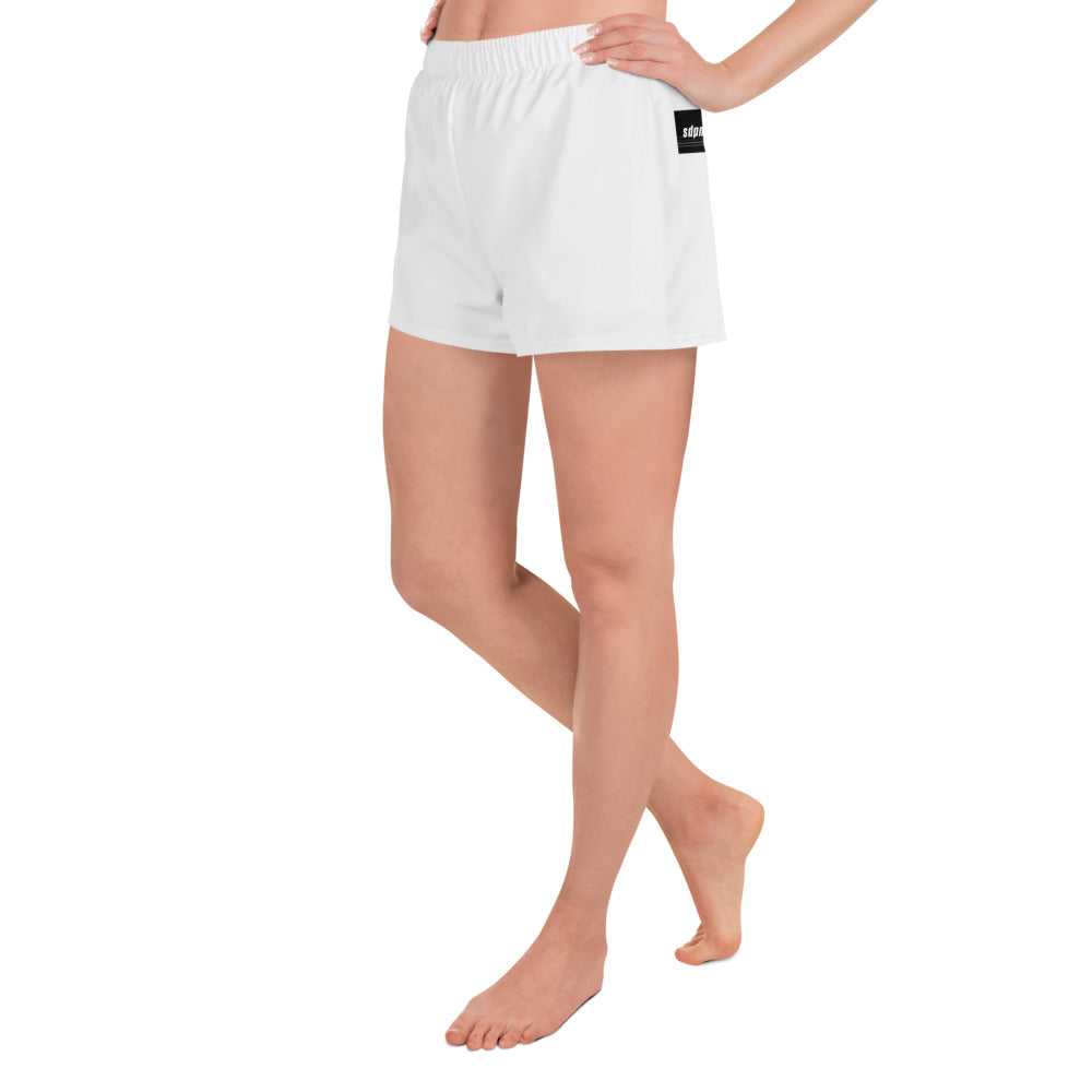 Dangle Navy Logo Women's Athletic Short Shorts