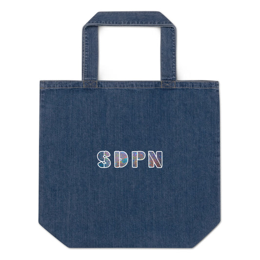 sdpn denim tote bag