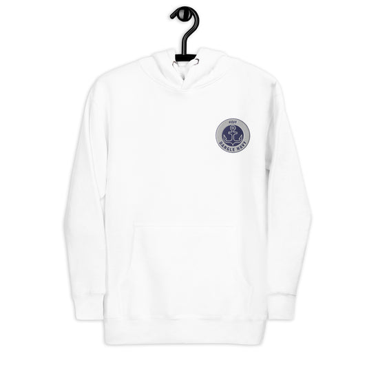 Dangle Navy Logo Embroidered Hoodie