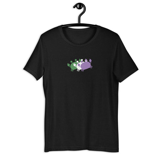 Crab People Genderqueer Flag T-Shirt
