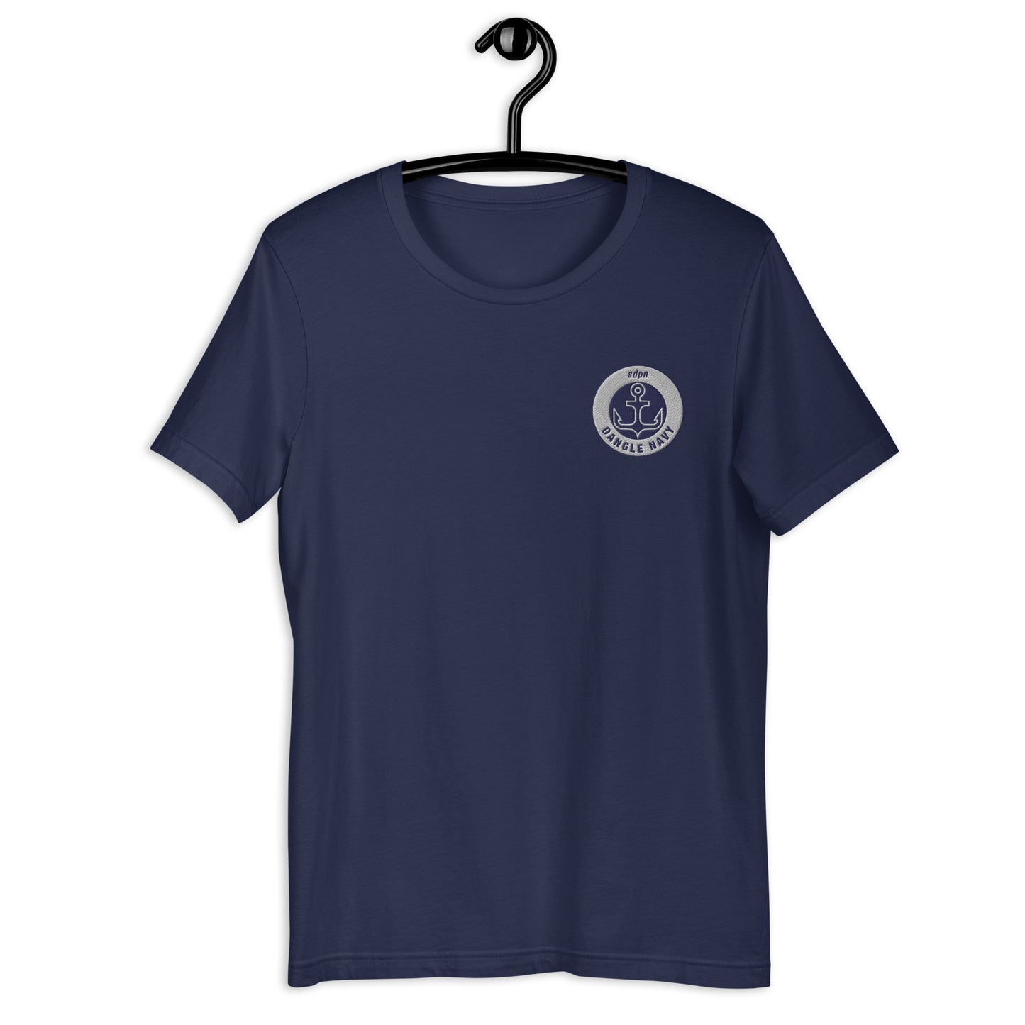 Dangle Navy Logo Embroidered T-Shirt