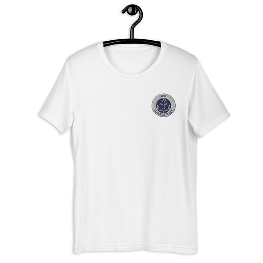Dangle Navy Logo Embroidered T-Shirt